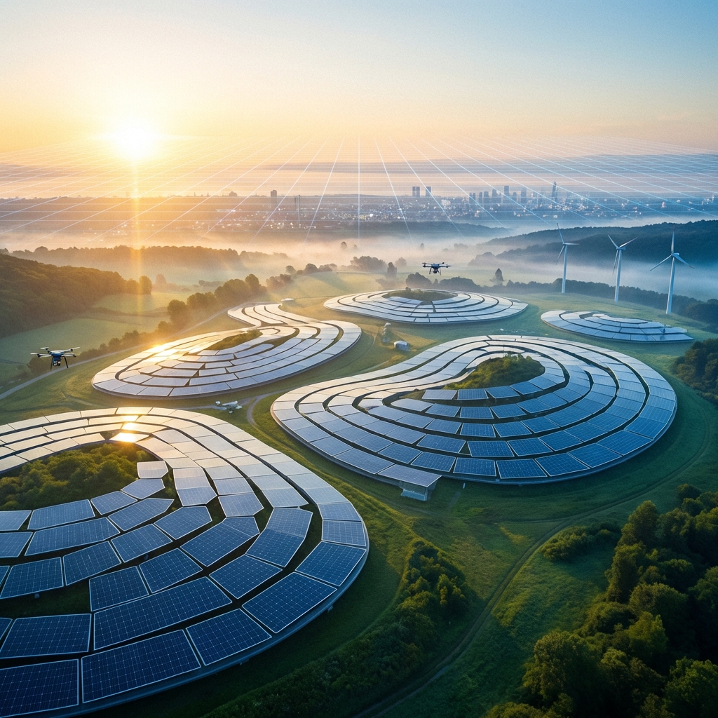 Futuristic Solar Farm